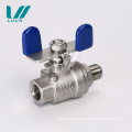 Standard thread butterfly handle mini ball valve